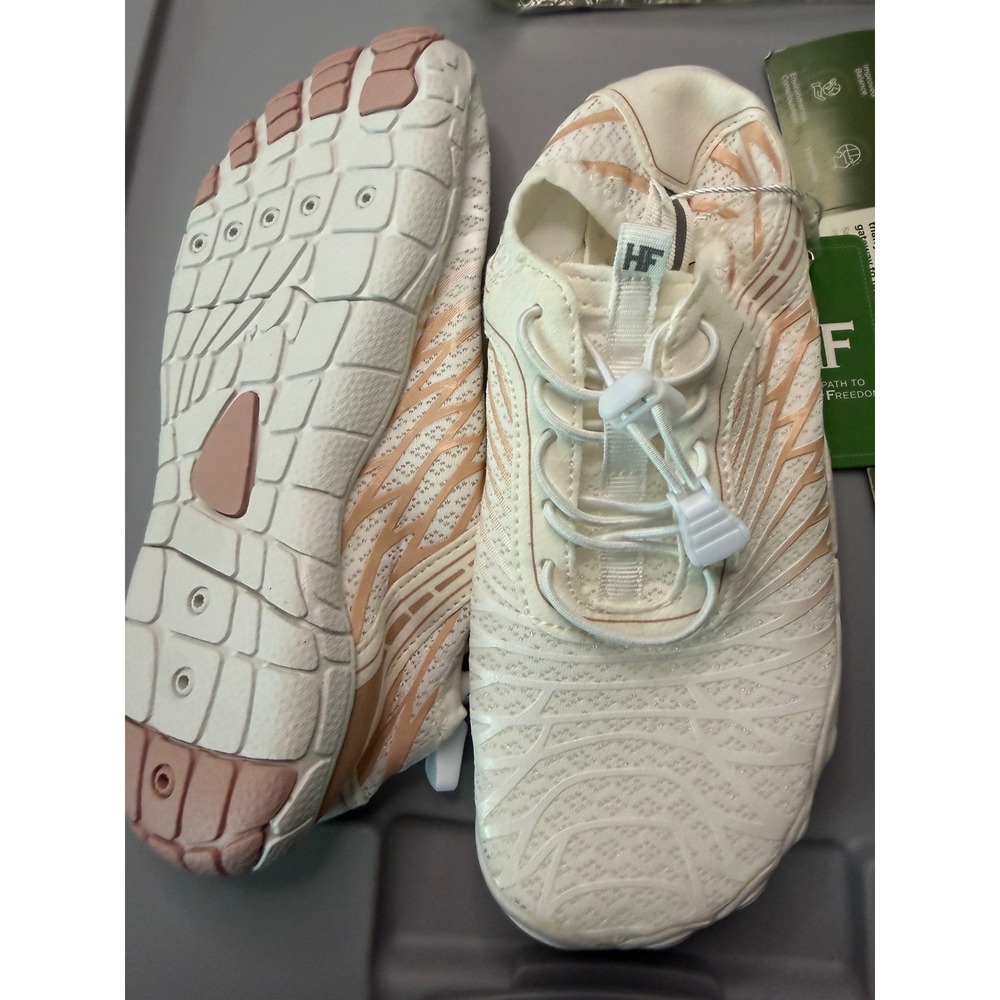 Hike Footwear Barefoot Shoes White Rose‎ Gold Minimalist Sneakers Size 36 NEW - Picture 10 of 11